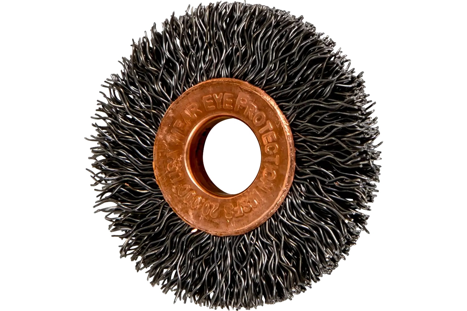 Picture of Pferd Tube Center Wire Wheel Brush 1-1/2" Dia. .012 Carbon Steel 3/8" Arbor